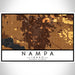 Nampa Idaho Map Print Landscape Orientation in Ember Style With Shaded Background
