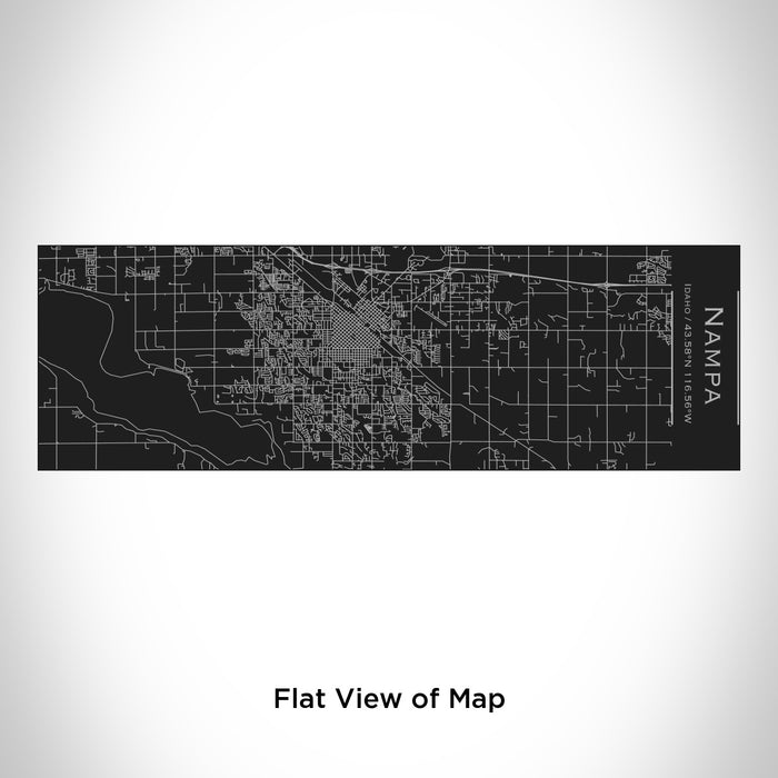 Rendered View of Nampa Idaho Map Engraving on 10oz Stainless Steel Insulated Cup with Sliding Lid in Black