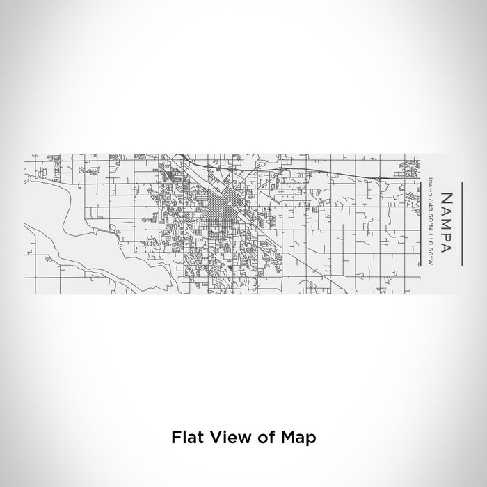 Rendered View of Nampa Idaho Map Engraving on 10oz Stainless Steel Insulated Cup with Sliding Lid in White