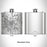Rendered View of Nampa Idaho Map Engraving on 6oz Stainless Steel Flask