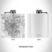 Rendered View of Nampa Idaho Map Engraving on 6oz Stainless Steel Flask in White