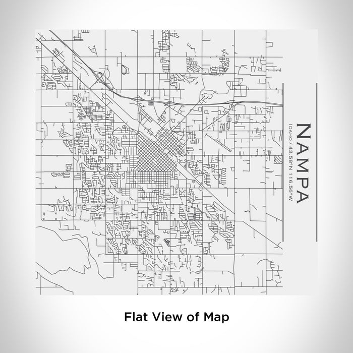 Rendered View of Nampa Idaho Map Engraving on 17oz Stainless Steel Insulated Tumbler in White