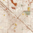 Nampa Idaho Map Print in Woodblock Style Zoomed In Close Up Showing Details