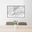 24x36 Nantahala National Forest Map Print Lanscape Orientation in Classic Style Behind 2 Chairs Table and Potted Plant