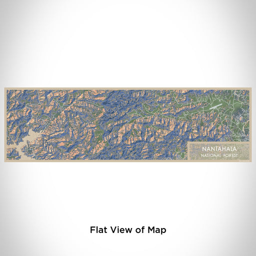 Flat View of Map Custom Nantahala National Forest Map Enamel Mug in Afternoon