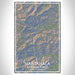 Nantahala National Forest Map Print Portrait Orientation in Afternoon Style With Shaded Background