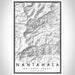 Nantahala National Forest Map Print Portrait Orientation in Classic Style With Shaded Background