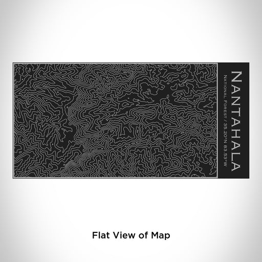 Rendered View of Nantahala National Forest Map Engraving on 17oz Stainless Steel Insulated Cola Bottle in Black