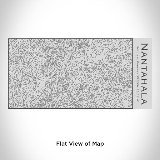 Rendered View of Nantahala National Forest Map Engraving on 17oz Stainless Steel Insulated Cola Bottle