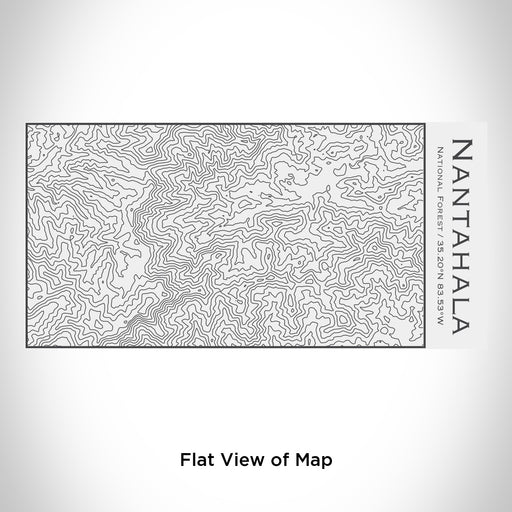 Rendered View of Nantahala National Forest Map Engraving on 17oz Stainless Steel Insulated Cola Bottle in White