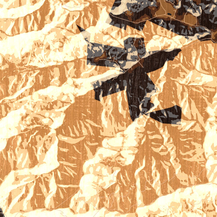 Nantahala National Forest Map Print in Ember Style Zoomed In Close Up Showing Details