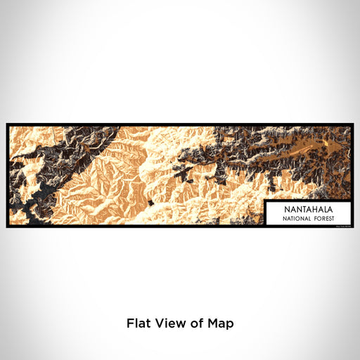 Flat View of Map Custom Nantahala National Forest Map Enamel Mug in Ember