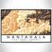 Nantahala National Forest Map Print Landscape Orientation in Ember Style With Shaded Background