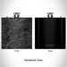 Rendered View of Nantahala National Forest Map Engraving on 6oz Stainless Steel Flask in Black