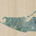 Nantucket Massachusetts Map Print in Afternoon Style Zoomed In Close Up Showing Details