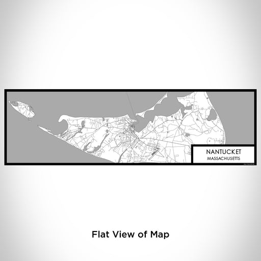 Flat View of Map Custom Nantucket Massachusetts Map Enamel Mug in Classic