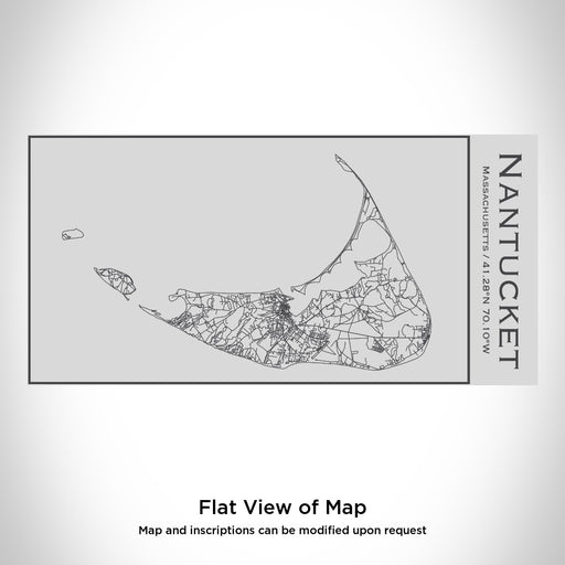 Rendered View of Nantucket Massachusetts Map Engraving on 17oz Stainless Steel Insulated Cola Bottle