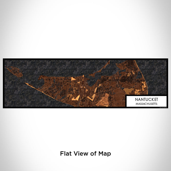 Flat View of Map Custom Nantucket Massachusetts Map Enamel Mug in Ember
