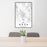 24x36 Napa California Map Print Portrait Orientation in Classic Style Behind 2 Chairs Table and Potted Plant