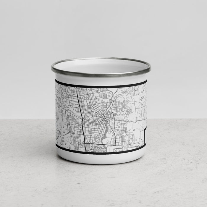 Front View Custom Napa California Map Enamel Mug in Classic