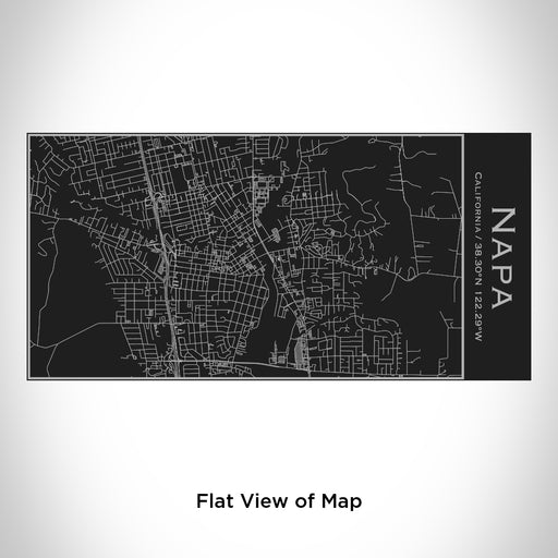 Rendered View of Napa California Map Engraving on 17oz Stainless Steel Insulated Cola Bottle in Black