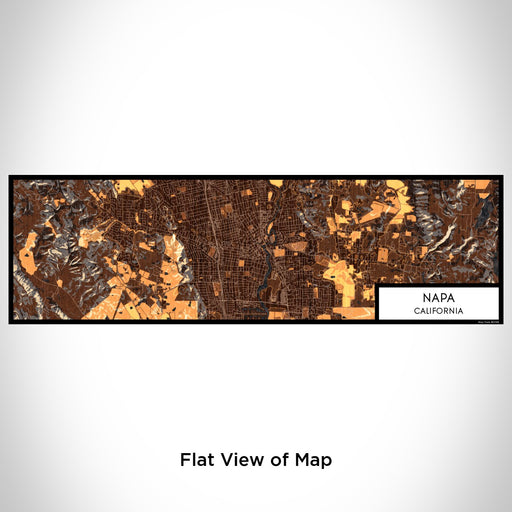 Flat View of Map Custom Napa California Map Enamel Mug in Ember