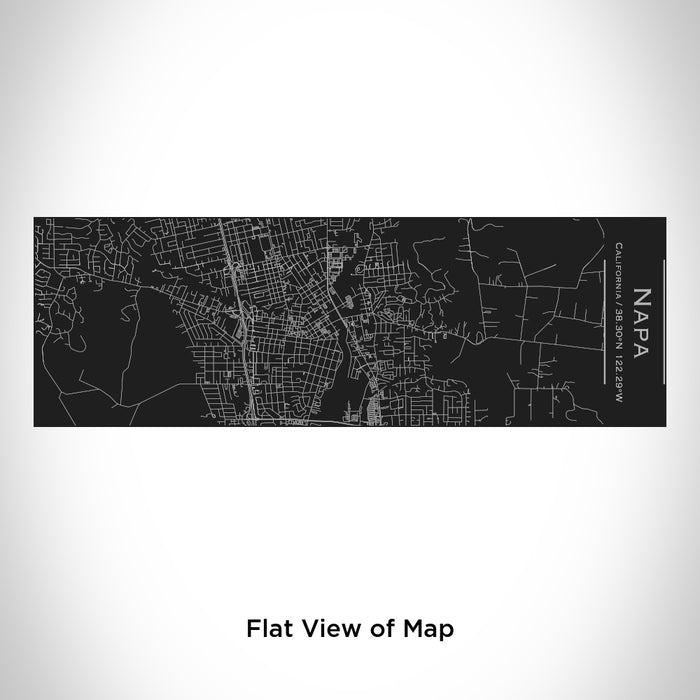 Rendered View of Napa California Map Engraving on 10oz Stainless Steel Insulated Cup with Sliding Lid in Black