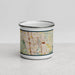 Front View Custom Napa California Map Enamel Mug in Woodblock