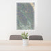 24x36 Napa Valley California Map Print Portrait Orientation in Afternoon Style Behind 2 Chairs Table and Potted Plant