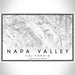 Napa Valley California Map Print Landscape Orientation in Classic Style With Shaded Background