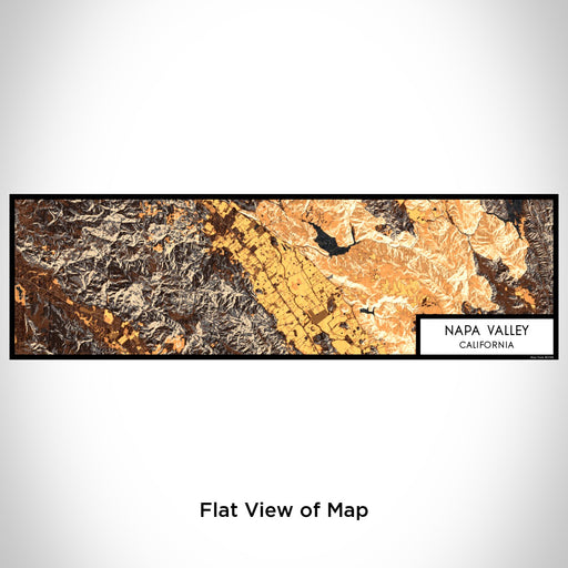 Flat View of Map Custom Napa Valley California Map Enamel Mug in Ember
