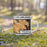 Right View Custom Napa Valley California Map Enamel Mug in Ember on Grass With Trees in Background