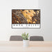 24x36 Napa Valley California Map Print Landscape Orientation in Ember Style Behind 2 Chairs Table and Potted Plant