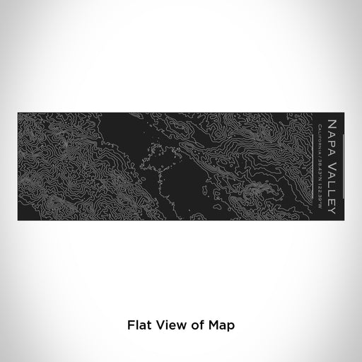 Rendered View of Napa Valley California Map Engraving on 10oz Stainless Steel Insulated Cup with Sliding Lid in Black