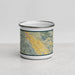 Front View Custom Napa Valley California Map Enamel Mug in Woodblock