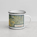 Right View Custom Napa Valley California Map Enamel Mug in Woodblock