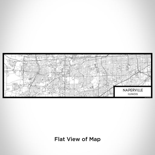 Flat View of Map Custom Naperville Illinois Map Enamel Mug in Classic