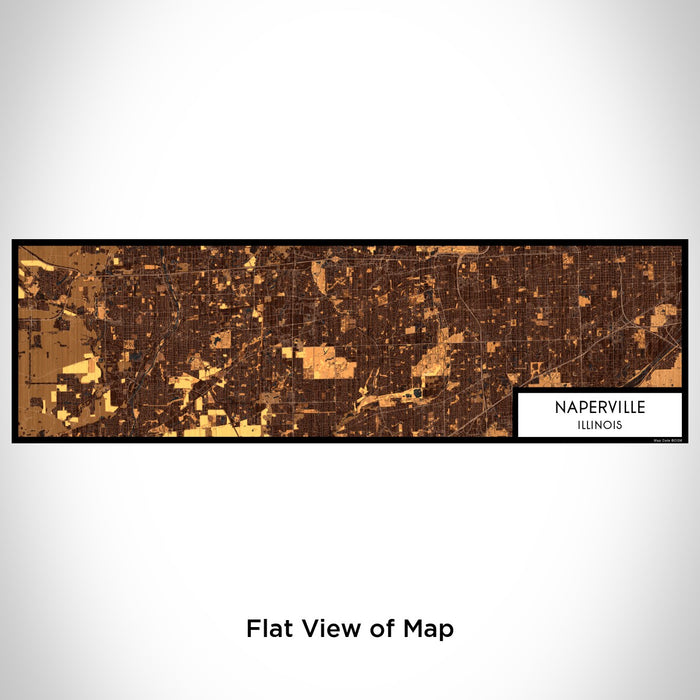 Flat View of Map Custom Naperville Illinois Map Enamel Mug in Ember