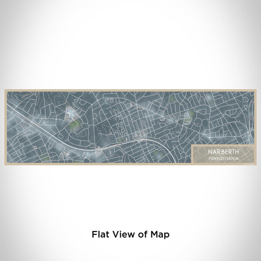 Flat View of Map Custom Narberth Pennsylvania Map Enamel Mug in Afternoon