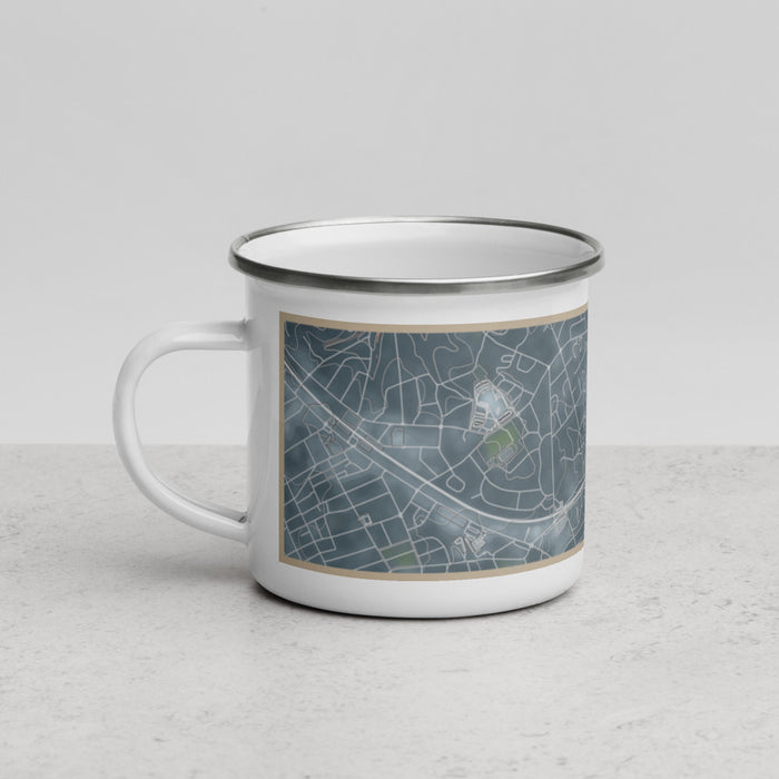 Left View Custom Narberth Pennsylvania Map Enamel Mug in Afternoon