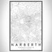 Narberth Pennsylvania Map Print Portrait Orientation in Classic Style With Shaded Background