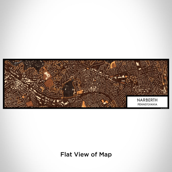 Flat View of Map Custom Narberth Pennsylvania Map Enamel Mug in Ember