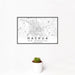 12x18 Nashua New Hampshire Map Print Landscape Orientation in Classic Style With Small Cactus Plant in White Planter