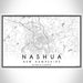Nashua New Hampshire Map Print Landscape Orientation in Classic Style With Shaded Background