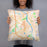 Person holding 18x18 Custom Nashua New Hampshire Map Throw Pillow in Watercolor
