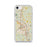 Custom Nashua New Hampshire Map iPhone SE Phone Case in Woodblock