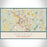 Nashua New Hampshire Map Print Landscape Orientation in Woodblock Style With Shaded Background