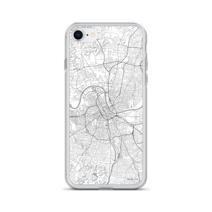 Custom Nashville Tennessee Map iPhone SE Phone Case in Classic