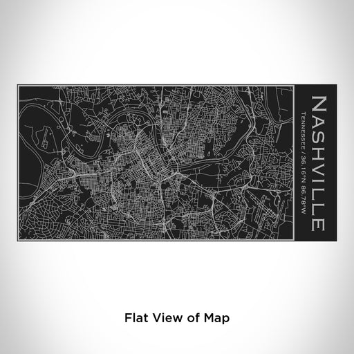 Rendered View of Nashville Tennessee Map Engraving on 17oz Stainless Steel Insulated Cola Bottle in Black