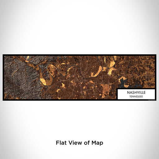 Flat View of Map Custom Nashville Tennessee Map Enamel Mug in Ember